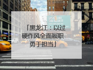 黑龙江：以过硬作风全面履职勇于担当