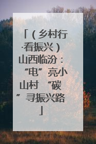 （乡村行·看振兴）山西临汾：“电”亮小山村 “碳”寻振兴路