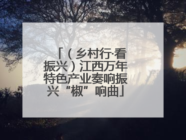 （乡村行·看振兴）江西万年特色产业奏响振兴“椒”响曲