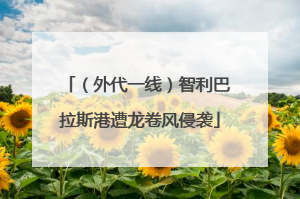 （外代一线）智利巴拉斯港遭龙卷风侵袭