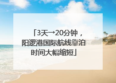 3天→20分钟，阳逻港国际航线靠泊时间大幅缩短