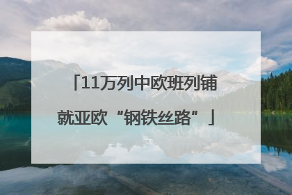 11万列中欧班列铺就亚欧“钢铁丝路”