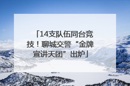 14支队伍同台竞技！聊城交警“金牌宣讲天团”出炉