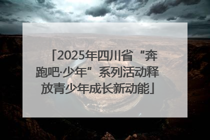 2025年四川省“奔跑吧·少年”系列活动释放青少年成长新动能