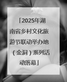 2025年湖南省乡村文化旅游节联动举办地（金洞）系列活动落幕