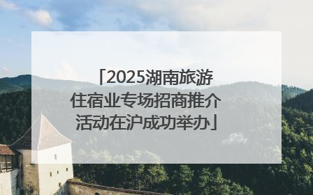 2025湖南旅游住宿业专场招商推介活动在沪成功举办