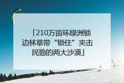 210万亩环绿洲锁边林草带“锁住”夹击民勤的两大沙漠