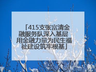 415支张富清金融服务队深入基层 用金融力量为民生福祉建设筑牢根基