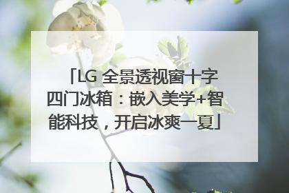 LG 全景透视窗十字四门冰箱：嵌入美学+智能科技，开启冰爽一夏